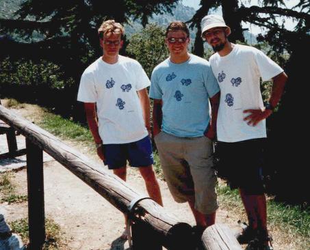 Am Gardasee. V.l.n.r.: Bernd, Peter, Rudi